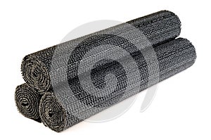 Rolls of black liners for shelves and drawers