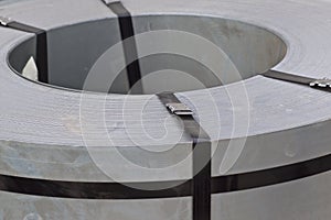 Rolls of cold-rolled galvanized steel in stock