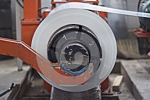 Rolls of cold-rolled galvanized steel in stock