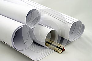 Rolls of designs with ruler