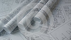 Rolls of electrical engineering drawings
