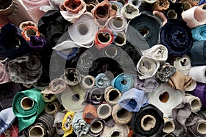 Rolls of fabric and textiles