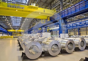 Rolls of galvanized steel sheet