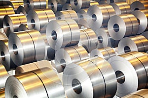 Rolls of galvanized steel sheet