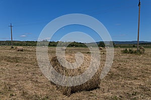 Rolls of haystacks. Novorossiysk, Russia, Krasnodarskiy Kray. 04.06.2017