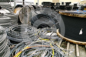 Rolls of industrial electric cable