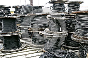 Rolls of industrial electric cable