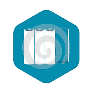 Rolls of paper icon, simple style