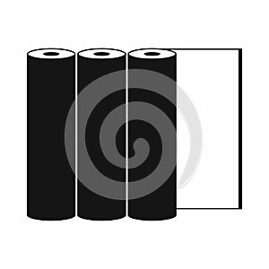 Rolls of paper icon, simple style