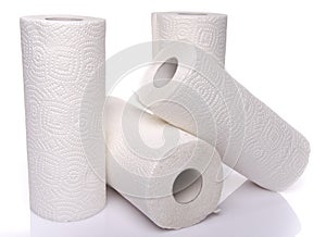 Rolls of paper towels