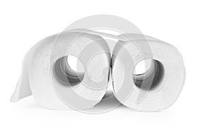 Rolls of paper towels, isolated on white