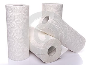 Rolls of paper towels photo