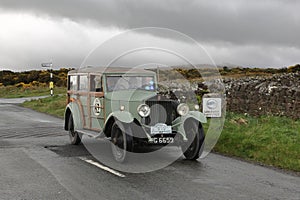 A 1929 Rolls Royce 20-25 Leaves Caldbeck, Cumbria in the Flying Scotsman Rally