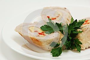 Rolls stuffed with eggs