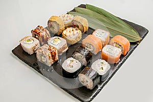 Rolls and sushi japanese food