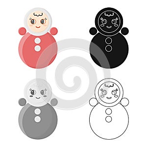 Roly Poly cartoon icon. Illustration for web and mobile design.