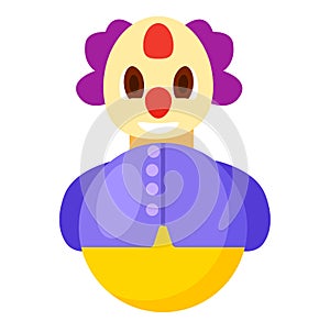 Roly Poly Clown in Purple Jacket Illustration