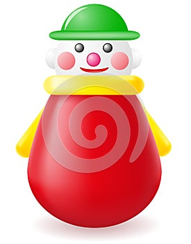 Roly-poly doll toy vector illustration