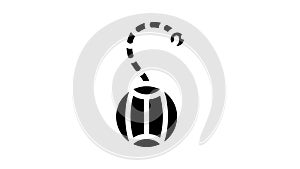 roly-poly pet toy glyph icon animation