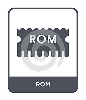 rom icon in trendy design style. rom icon isolated on white background. rom vector icon simple and modern flat symbol for web site