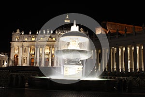 Roma in the night, Piazza san Pietro photo