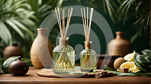 ?roma reed diffuser home fragrance with rattan sticks.