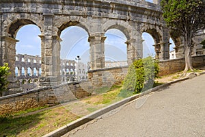 Roman amphitheater (arena) in Pula. Croatia.