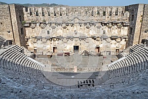 Roman amphitheater of Aspendos ancient city near Antalya, Southern Turkey