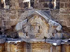 Roman amphitheater of Aspendos ancient city near Antalya, Southern Turkey.