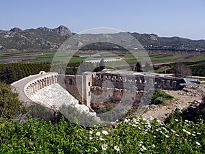 Roman amphitheater of Aspendos ancient city near Antalya, Southern Turkey.