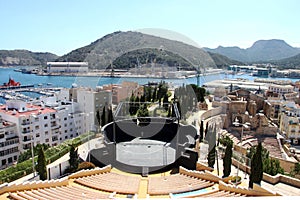 Roman amphitheater in Cartagena, Region Murcia, Spain