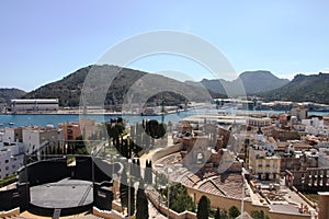 Roman amphitheater in Cartagena, Region Murcia, Spain