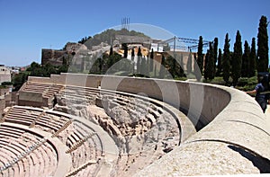 Roman amphitheater in Cartagena, Region Murcia, Spain