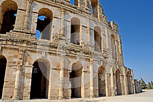 Roman amphitheater in the city of El Jem