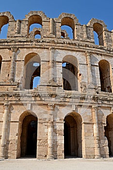 Roman amphitheater in the city of El Jem