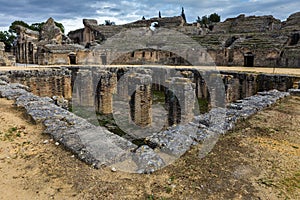 Roman amphitheater of Italica in Santiponce Sevilla Spain photo