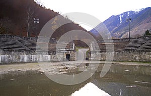 Roman amphitheater at Martigny town, Switzerland