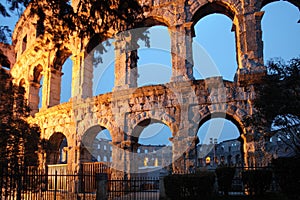 The Roman Amphitheater of pula, photo