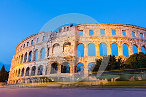 The Roman Amphitheater of Pula, Croatia.