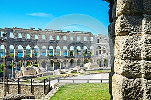 Roman Amphitheater. Pula, Istria, Croatia, Europe