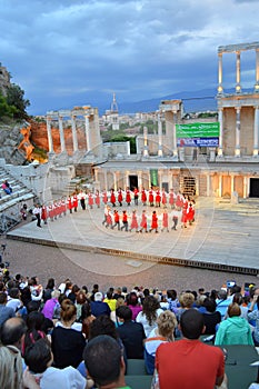 Roman Amphitheater scene performance,Plovdiv
