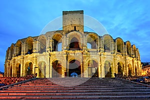Roman amphitheatre in Arles, France photo