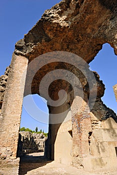 The Roman Amphitheatre of Italica, Andalusia, Spain