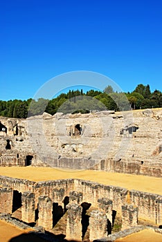 Roman amphitheatre, Italica, Spain.