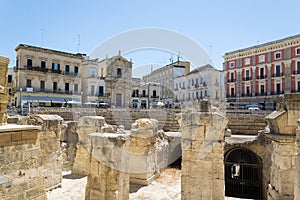 Roman Amphitheatre in Lecce, Puglia (Apulia), southern Italy