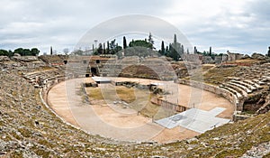 The Roman Amphitheatre of Merida in Spain