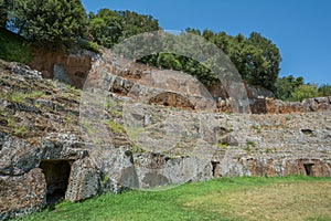 Roman amphitheatre in Sutri, Viterbo Province, Lazio Italy.