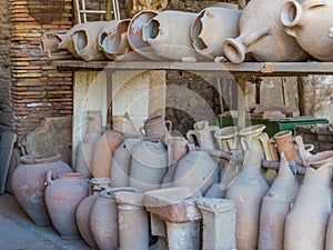 Roman amphorae in Pompeii