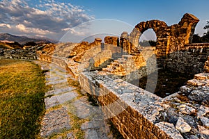 Roman Ampitheater Ruins in the Ancient Town of Salona