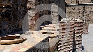 Roman ancient buildings in Pompeii